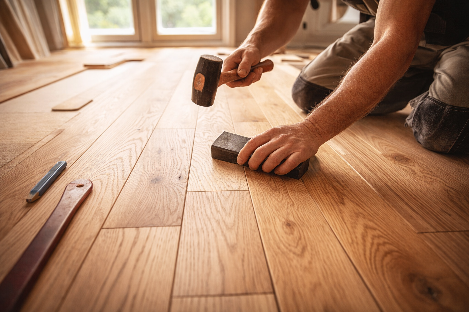 Hardwood flooring installation